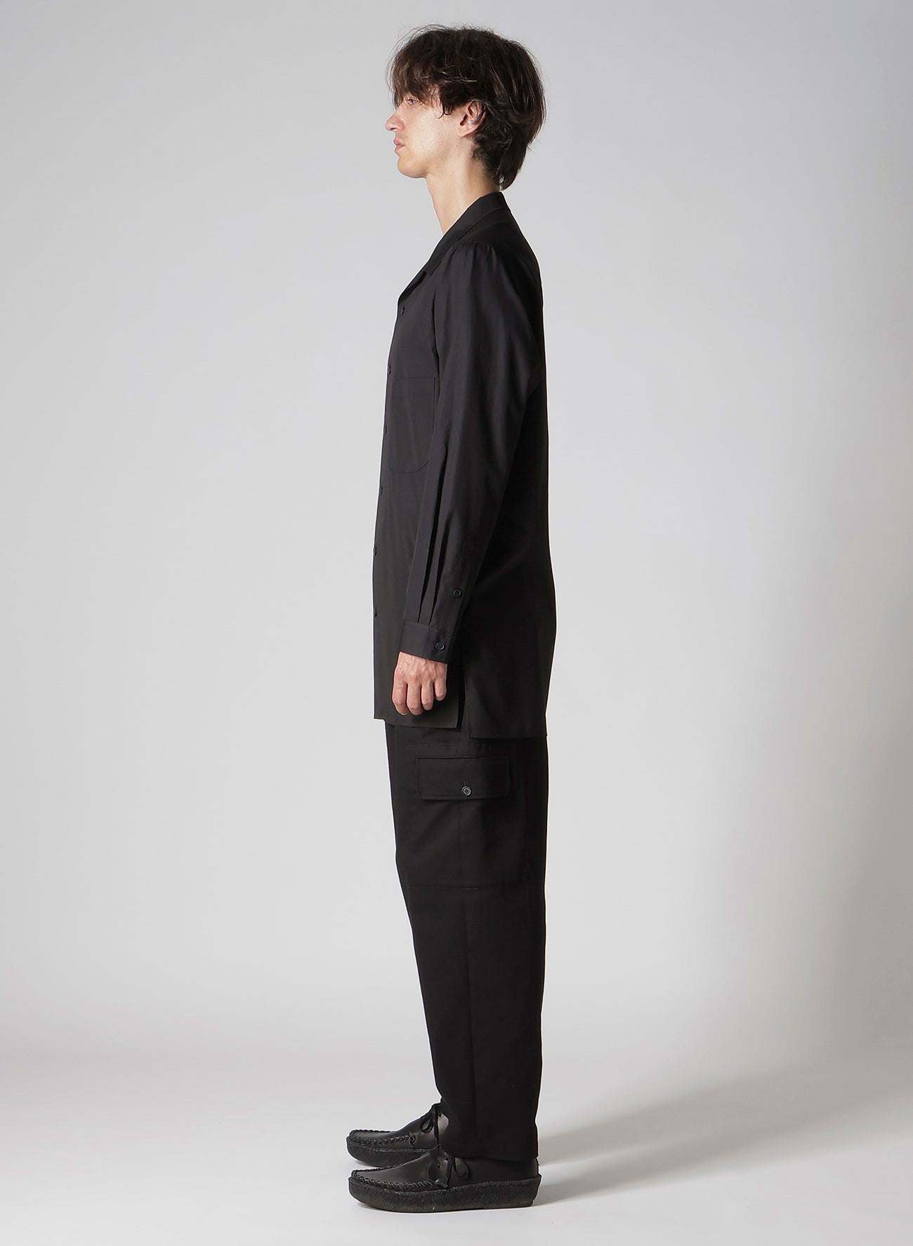 100/2 BROAD OPEN COLLAR SHIRT WITH LEFT CHEST POCKET