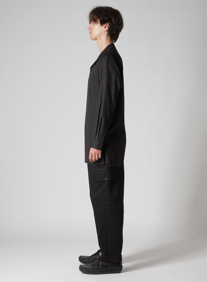 100/2 BROAD OPEN COLLAR SHIRT WITH LEFT CHEST POCKET