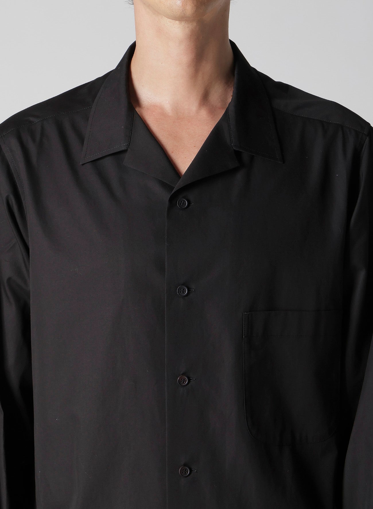 100/2 BROAD OPEN COLLAR SHIRT WITH LEFT CHEST POCKET – THE SHOP