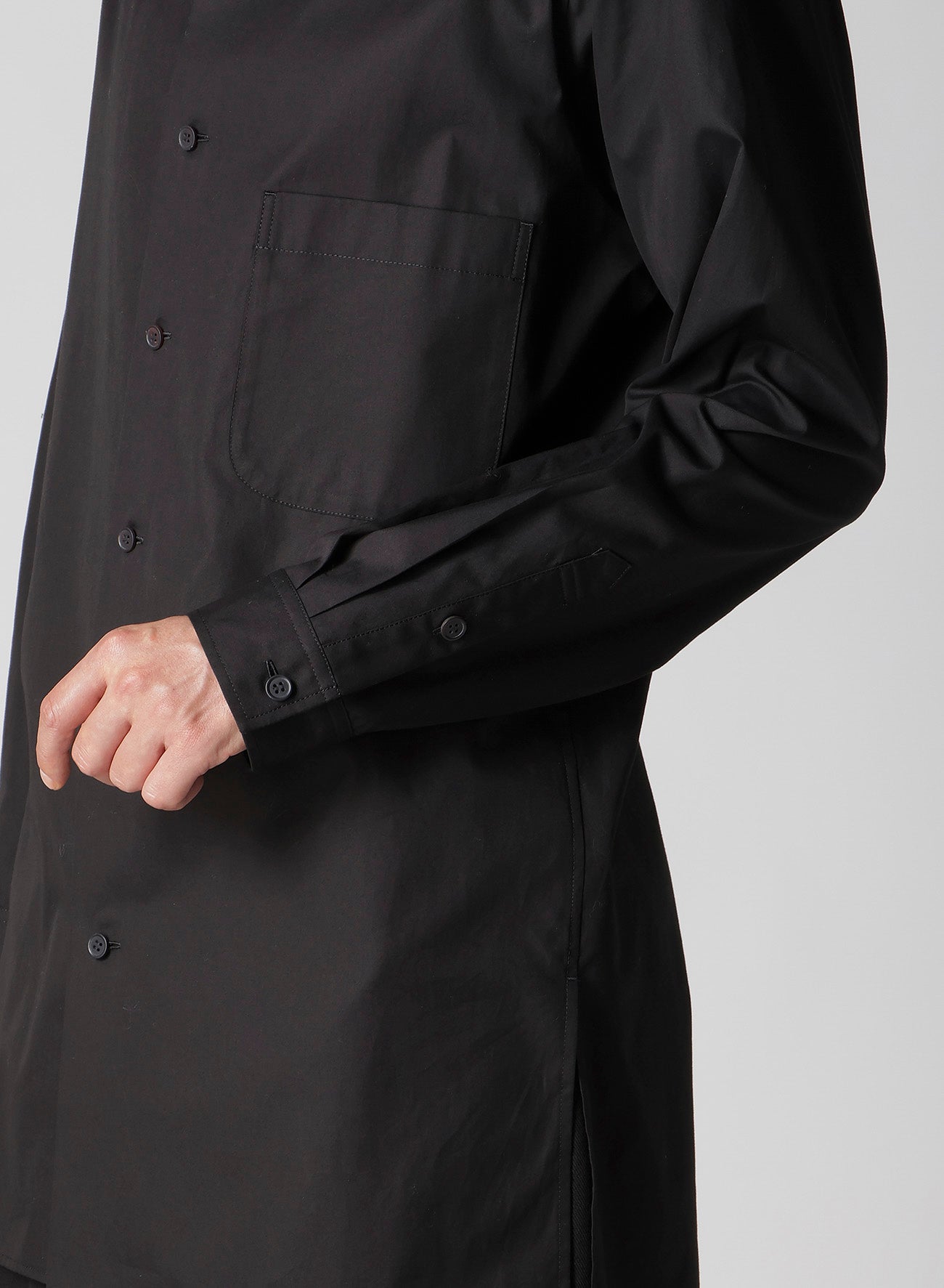 100/2 BROAD OPEN COLLAR SHIRT WITH LEFT CHEST POCKET