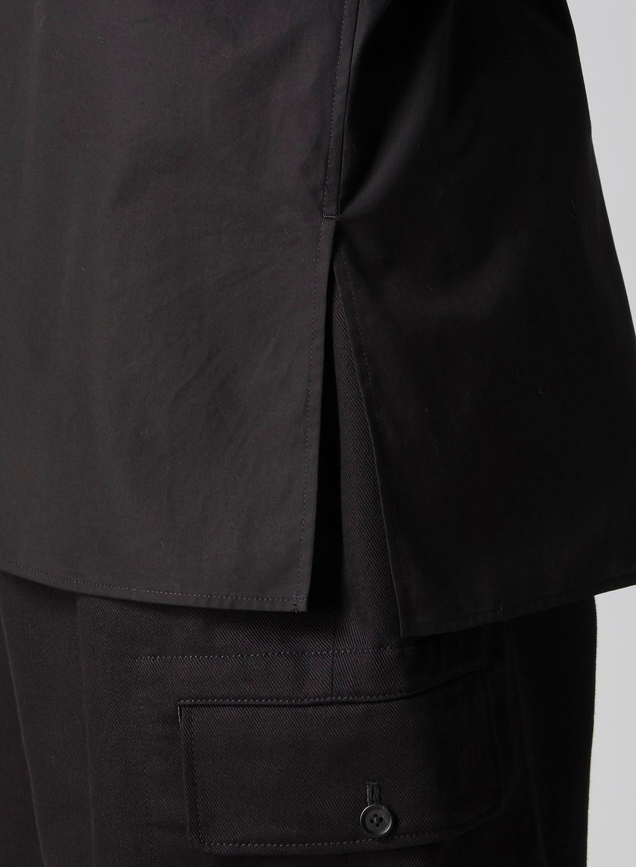 100/2 BROAD OPEN COLLAR SHIRT WITH LEFT CHEST POCKET