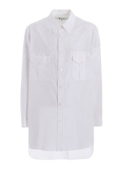 100/2 BROAD SHIRT WITH DOUBLE CHEST PATCH POCKETS