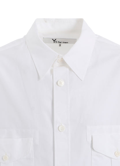100/2 BROAD SHIRT WITH DOUBLE CHEST PATCH POCKETS