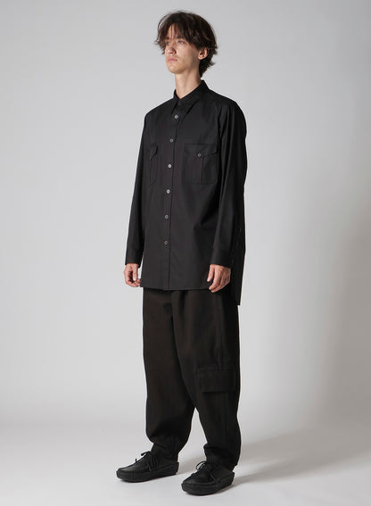 100/2 BROAD SHIRT WITH DOUBLE CHEST PATCH POCKETS