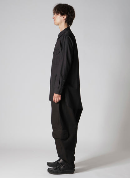 100/2 BROAD SHIRT WITH DOUBLE CHEST PATCH POCKETS