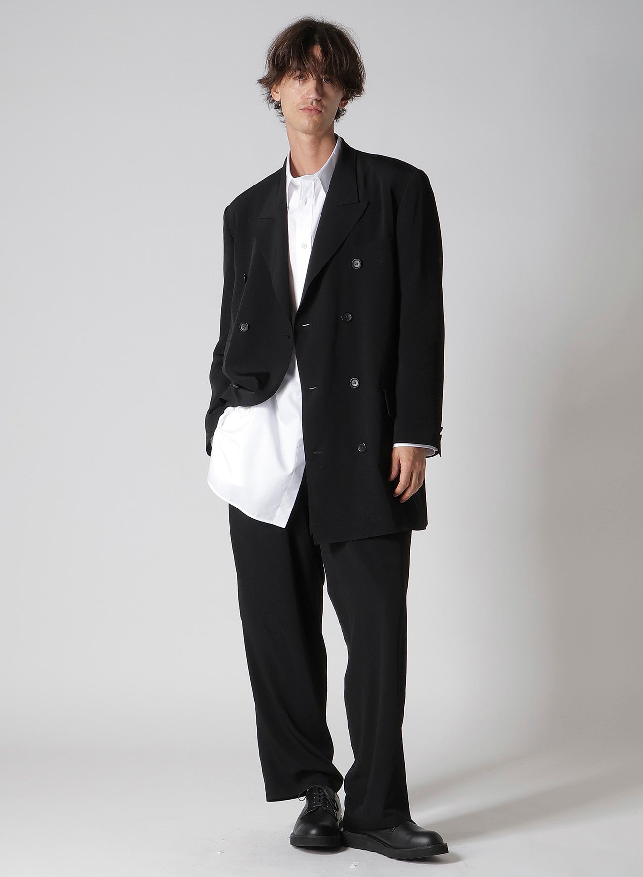 100/2 BROAD SHIRT WITH TAB DETAIL – THE SHOP YOHJI YAMAMOTO