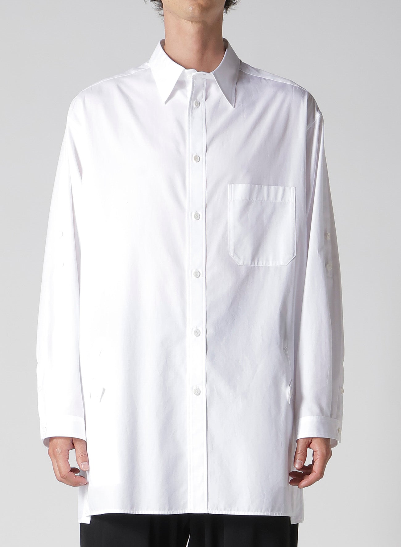 100/2 BROAD SHIRT WITH TAB DETAIL – THE SHOP YOHJI YAMAMOTO