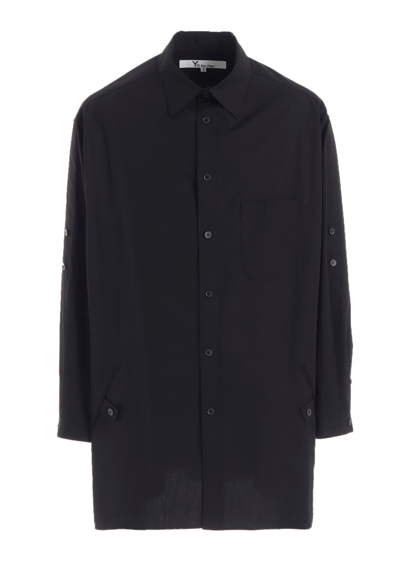 100/2 BROAD SHIRT WITH TAB DETAIL – THE SHOP YOHJI YAMAMOTO