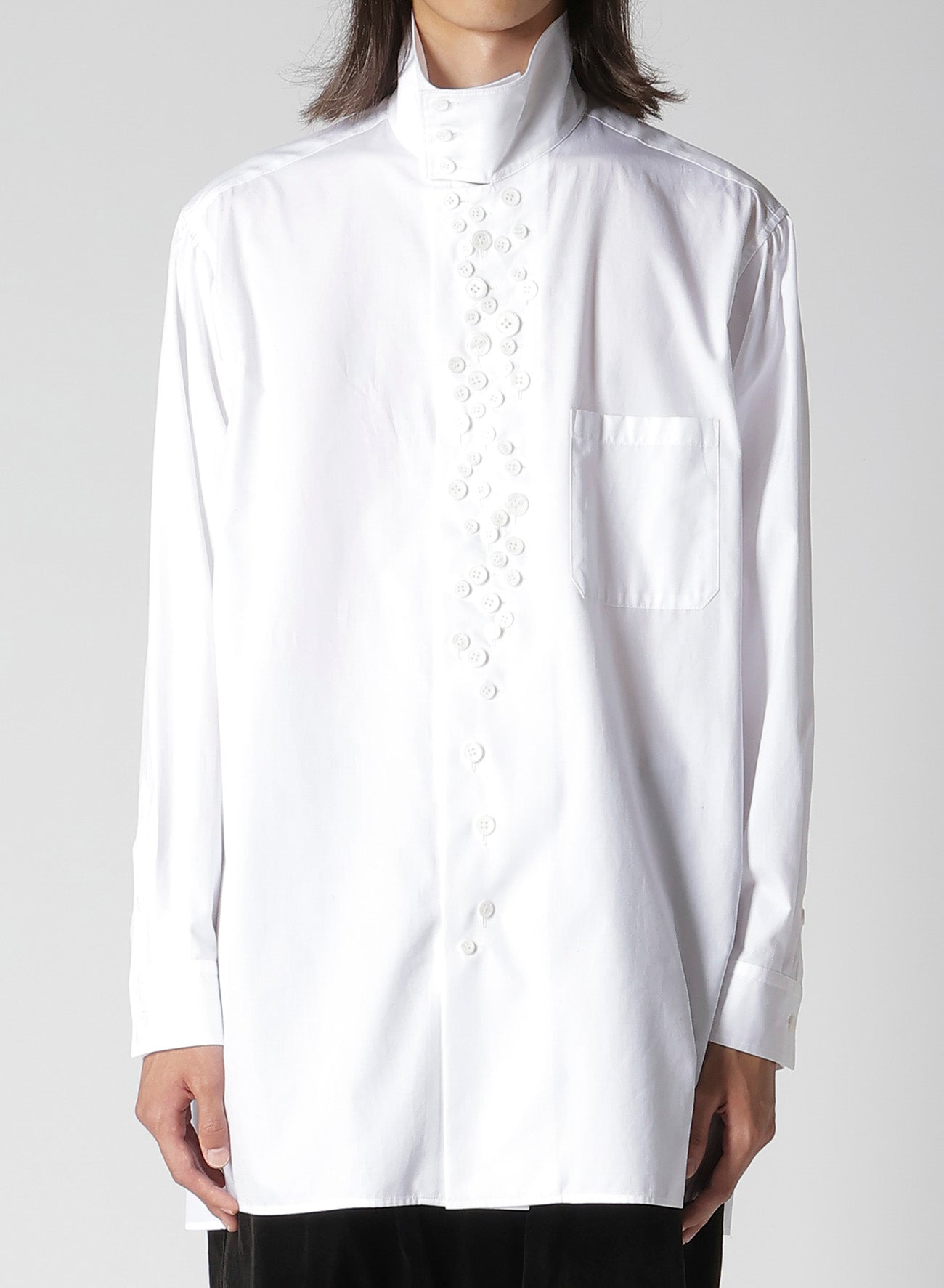 100/2 BROAD LONG SLEEVE SHIRT WITH MANY BUTTONS – THE SHOP YOHJI