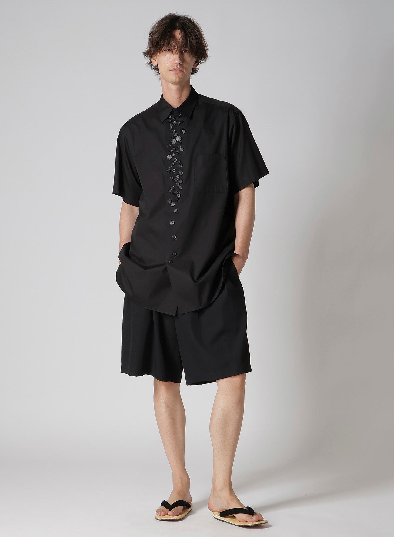 100/2 BROAD SHORT SLEEVE SHIRT WITH MANY BUTTONS – THE SHOP YOHJI