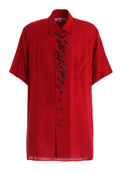 RAYON SHORT SLEEVE SHIRT WITH MANY BUTTONS