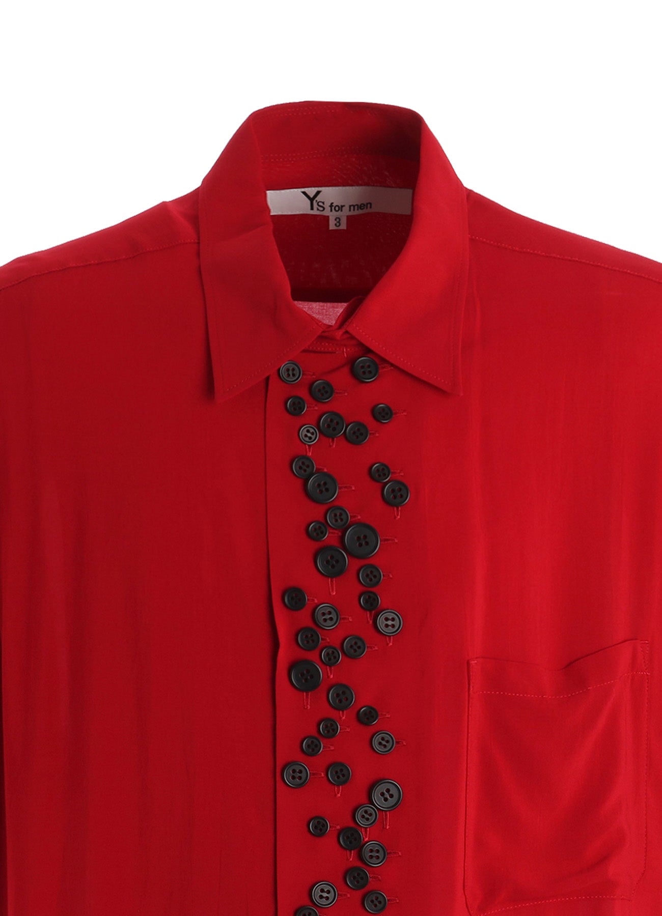 RAYON SHORT SLEEVE SHIRT WITH MANY BUTTONS – THE SHOP YOHJI YAMAMOTO