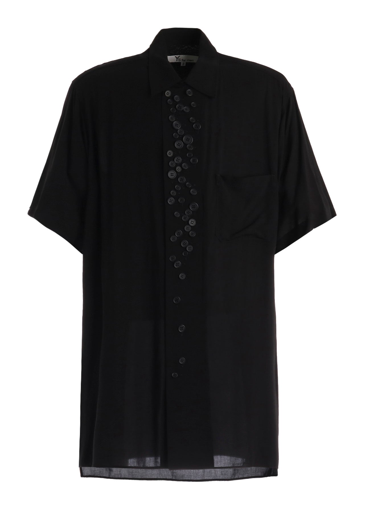 RAYON SHORT SLEEVE SHIRT WITH MANY BUTTONS – THE SHOP YOHJI YAMAMOTO