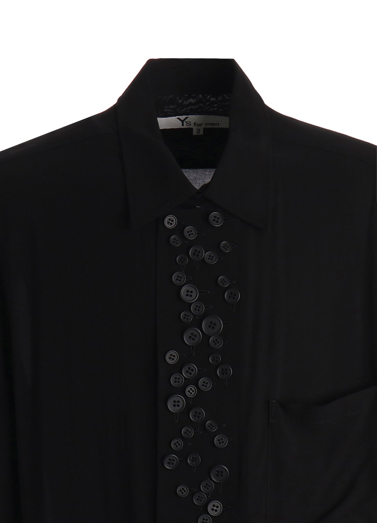 RAYON SHORT SLEEVE SHIRT WITH MANY BUTTONS – THE SHOP YOHJI YAMAMOTO