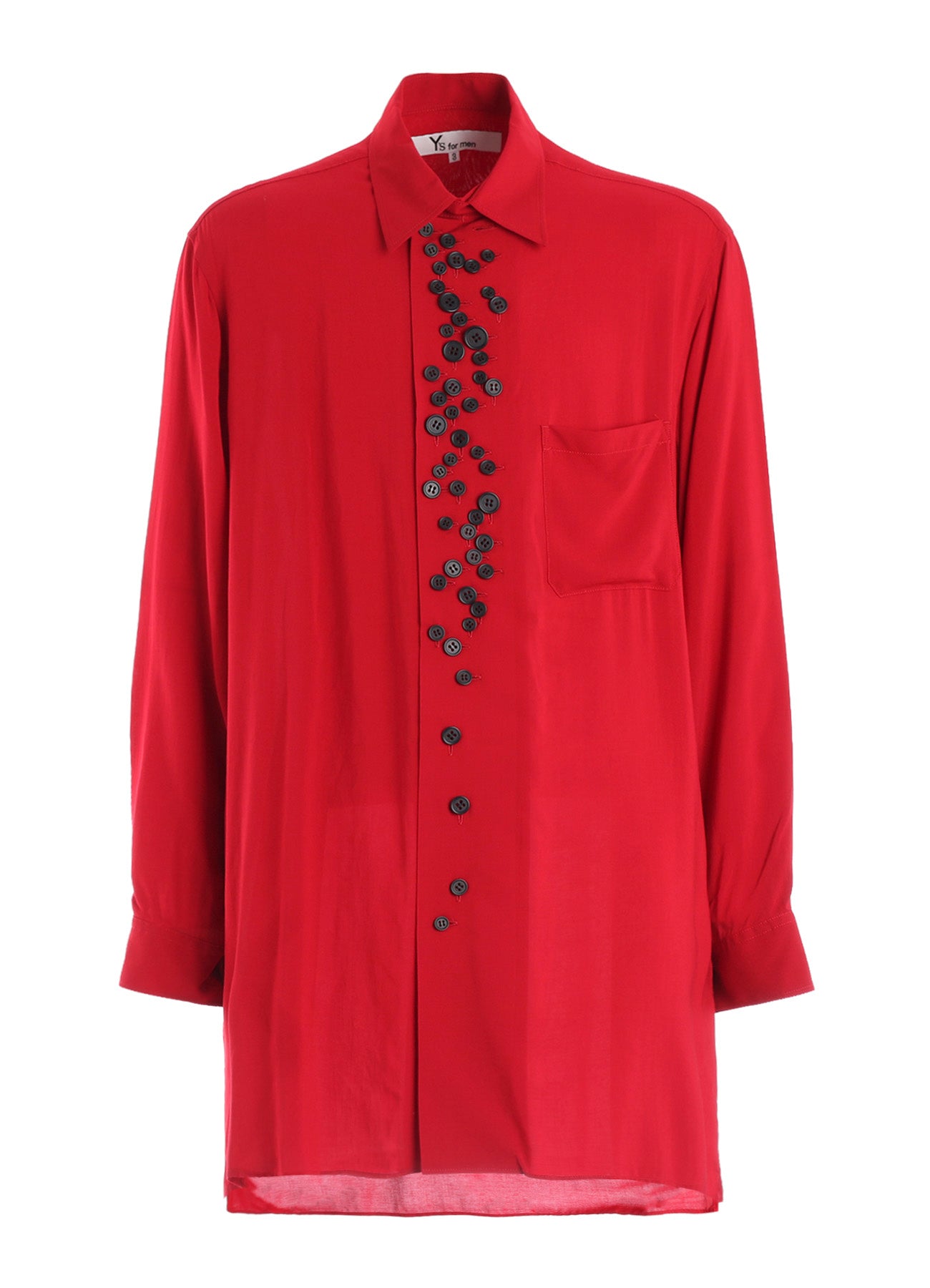 RAYON LONG SLEEVE SHIRT WITH MANY BUTTONS – THE SHOP YOHJI YAMAMOTO