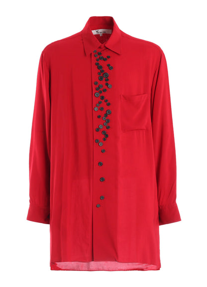 RAYON LONG SLEEVE SHIRT WITH MANY BUTTONS