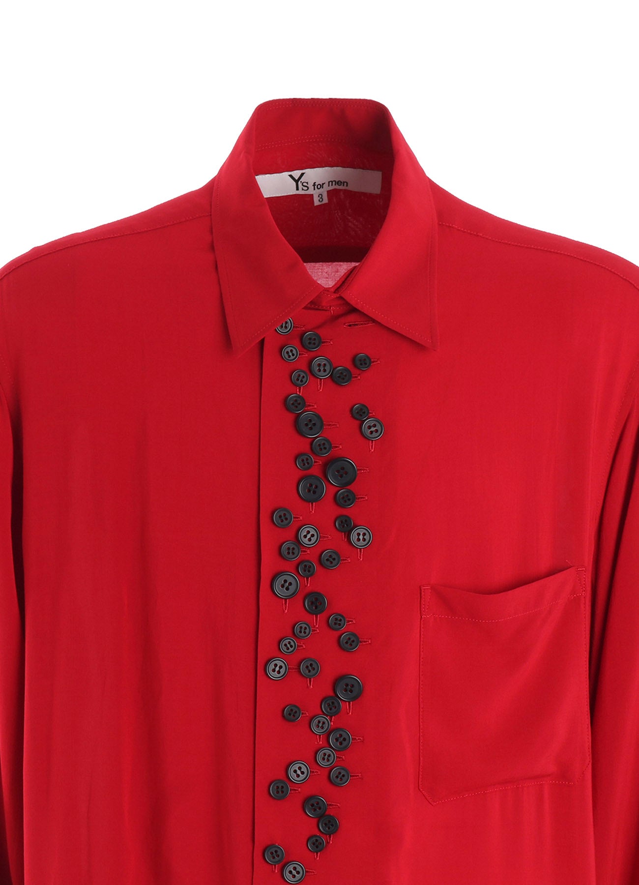 RAYON LONG SLEEVE SHIRT WITH MANY BUTTONS – THE SHOP YOHJI YAMAMOTO