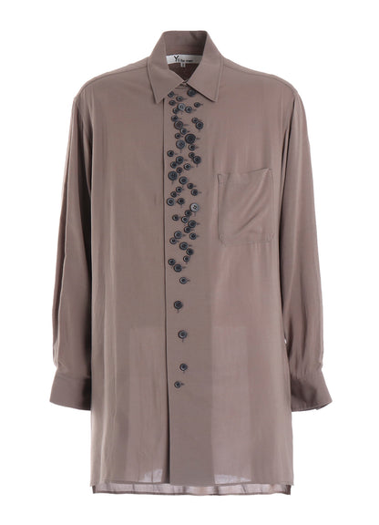 RAYON LONG SLEEVE SHIRT WITH MANY BUTTONS