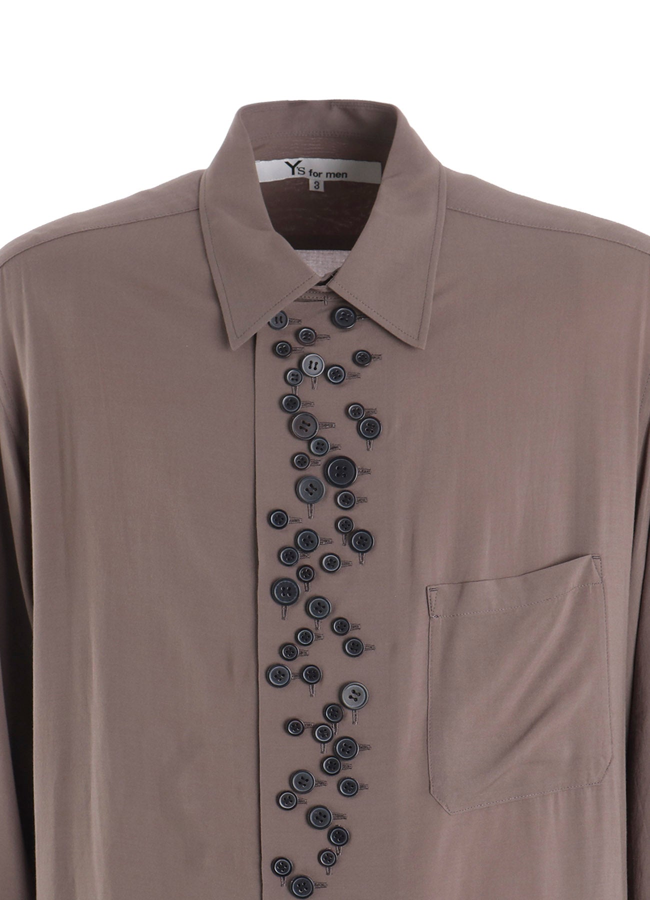 RAYON LONG SLEEVE SHIRT WITH MANY BUTTONS