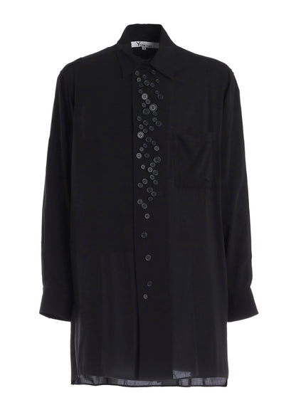 RAYON LONG SLEEVE SHIRT WITH MANY BUTTONS