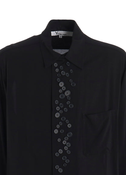RAYON LONG SLEEVE SHIRT WITH MANY BUTTONS