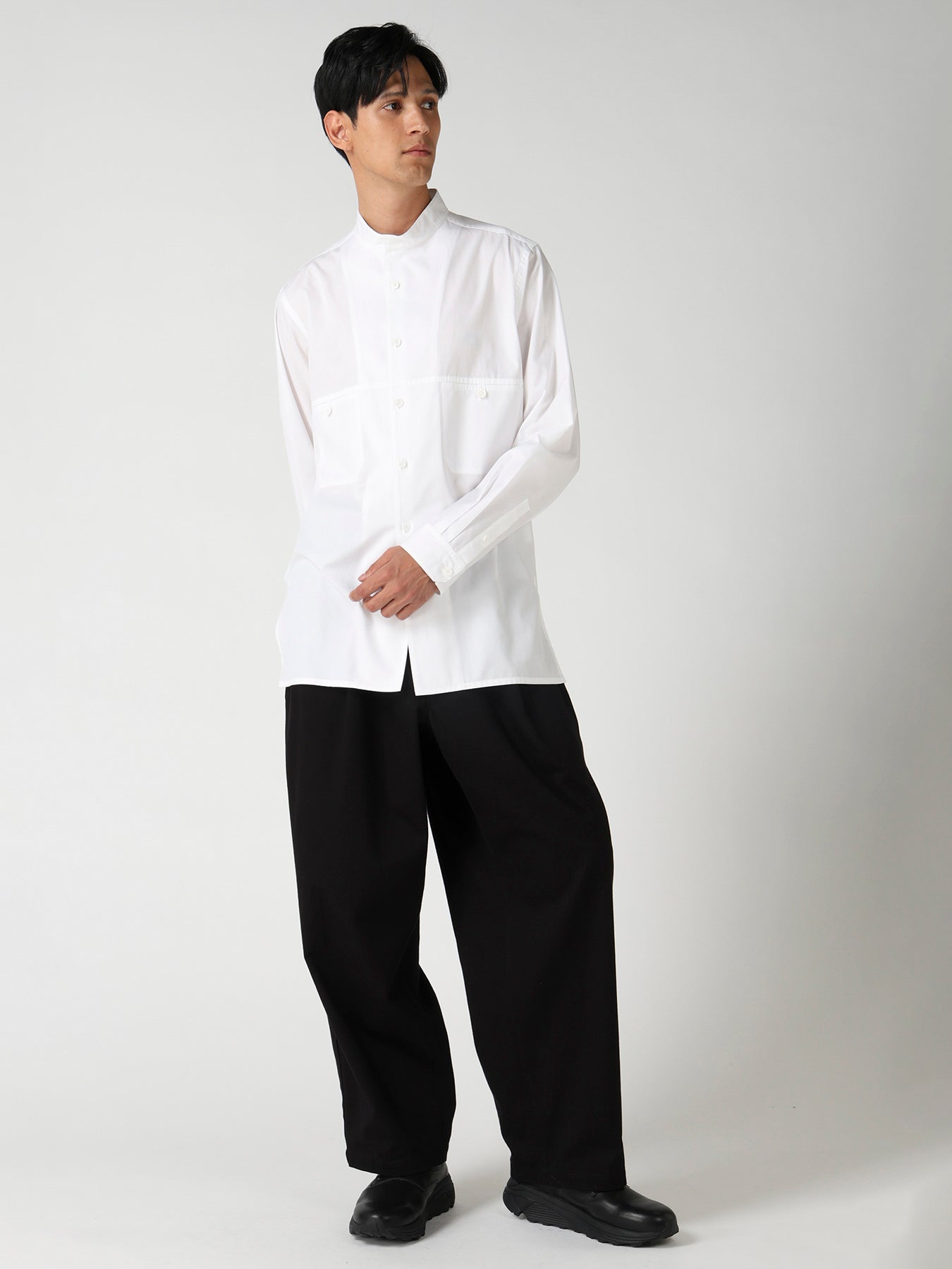 CHEST PANEL STAND-COLLAR SHIRT – THE SHOP YOHJI YAMAMOTO
