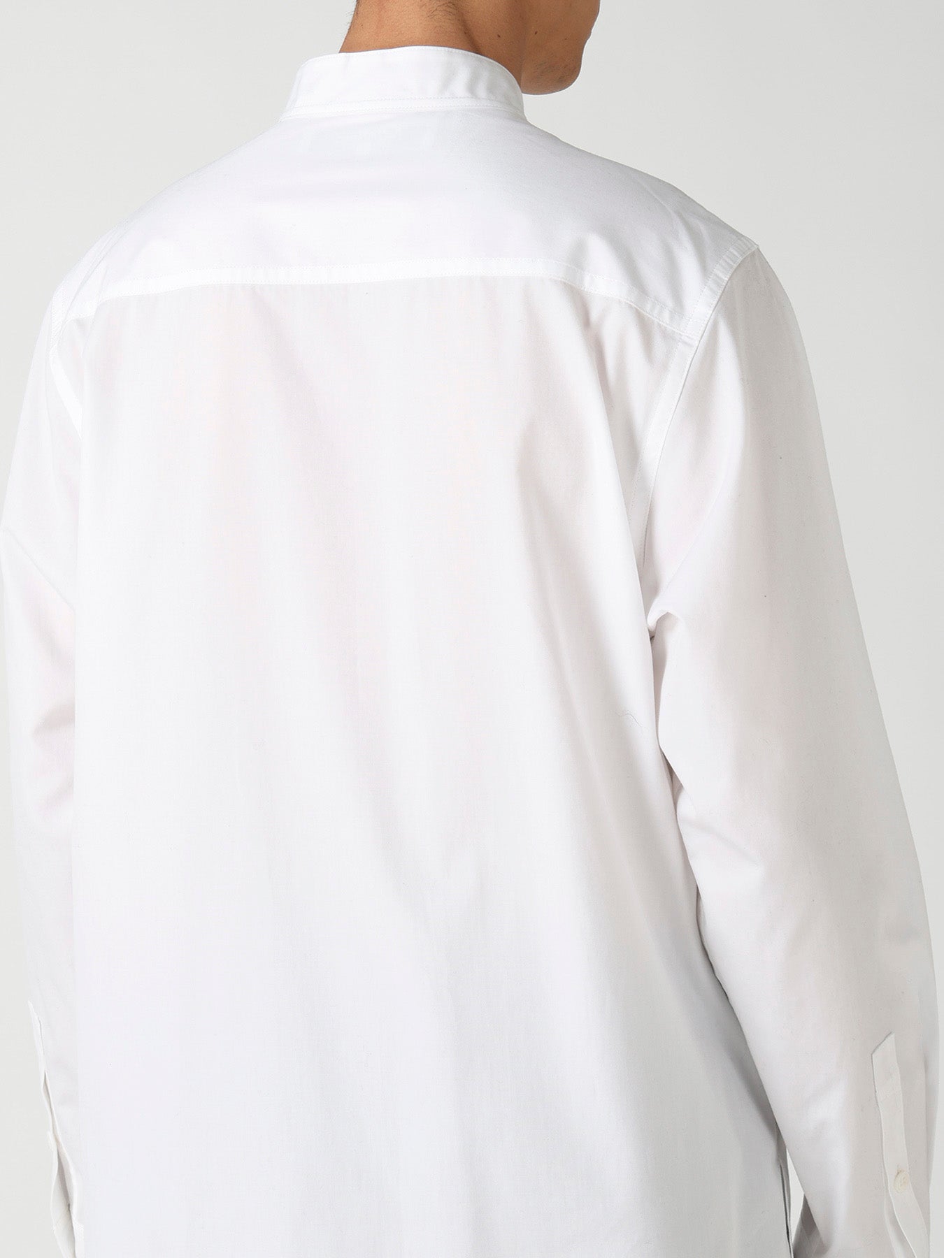 CHEST PANEL STAND-COLLAR SHIRT