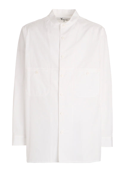 CHEST PANEL STAND-COLLAR SHIRT