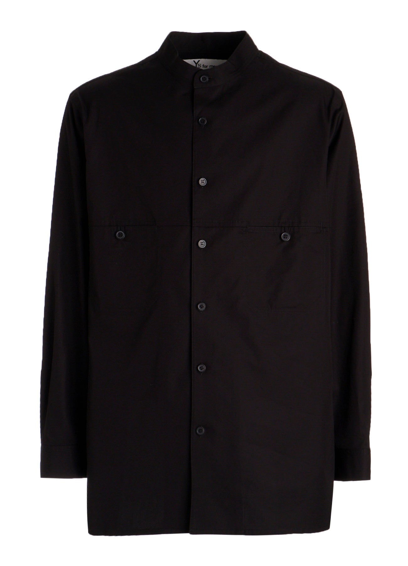 CHEST PANEL STAND-COLLAR SHIRT