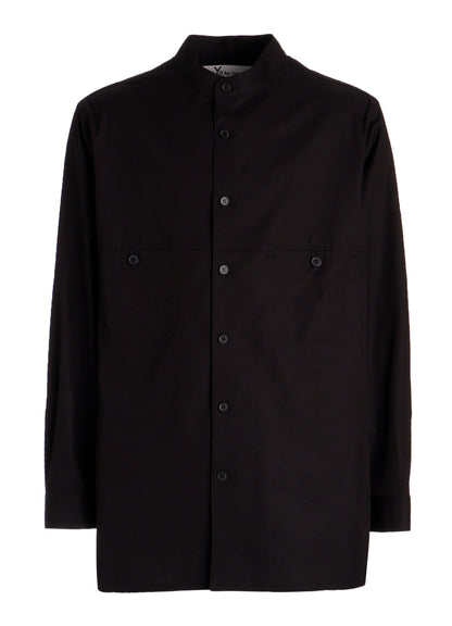 CHEST PANEL STAND-COLLAR SHIRT