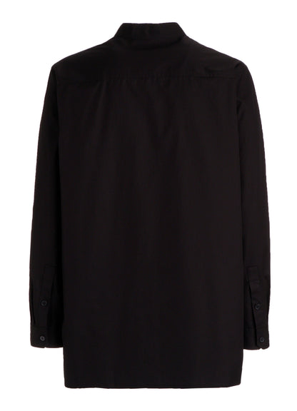 CHEST PANEL STAND-COLLAR SHIRT