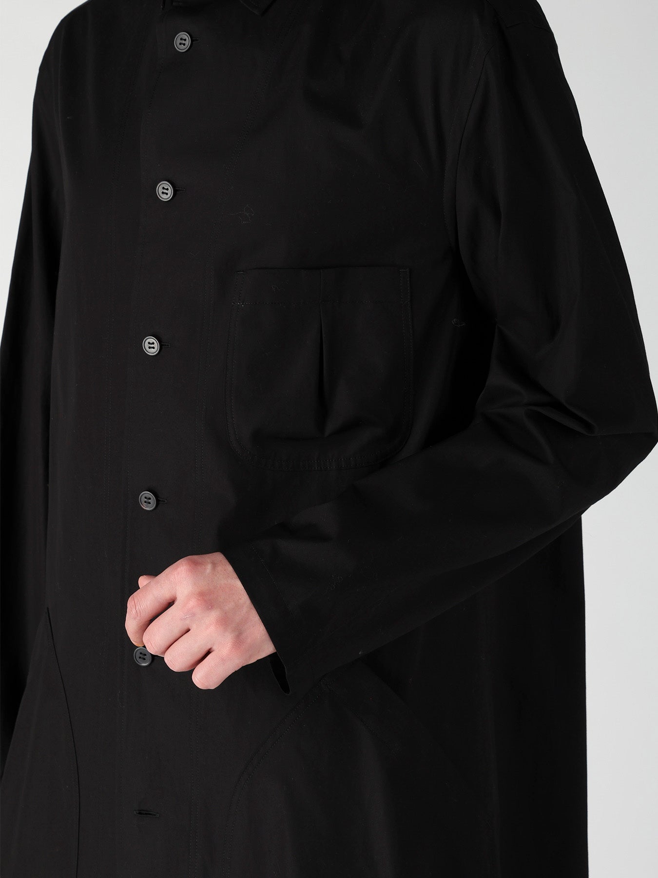 FRONT-POCKET LONG SHIRT