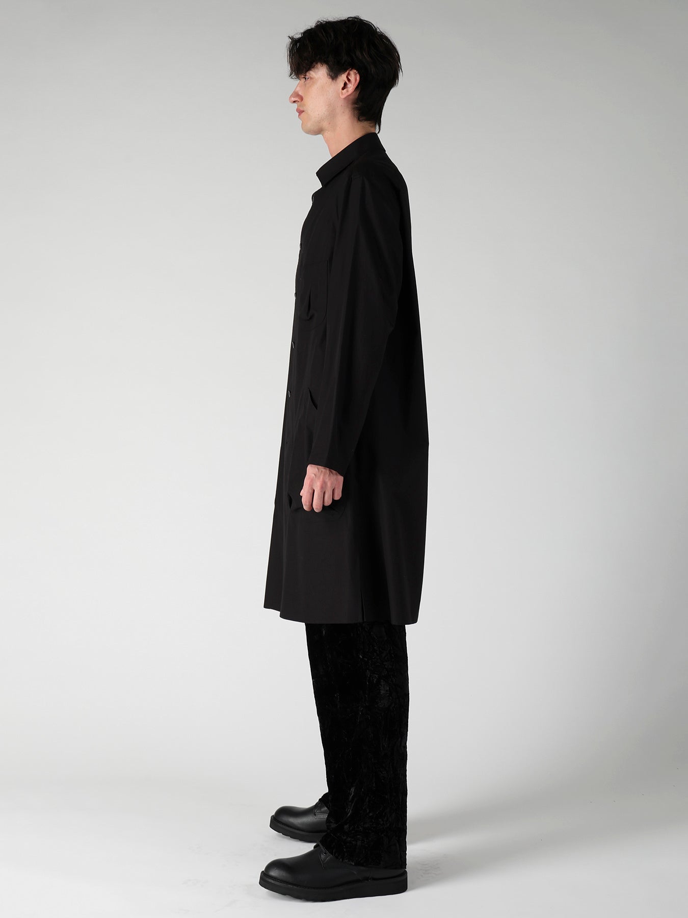 FRONT-POCKET LONG SHIRT