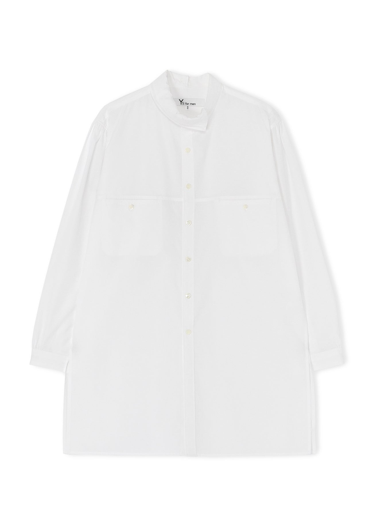 COTTON BROADCLOTH HALF DOUBLE COLLAR SHIRT