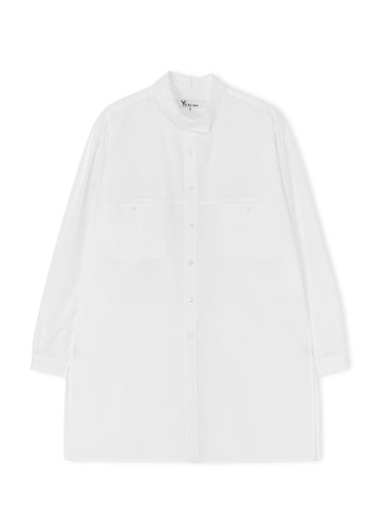 COTTON BROADCLOTH HALF DOUBLE COLLAR SHIRT