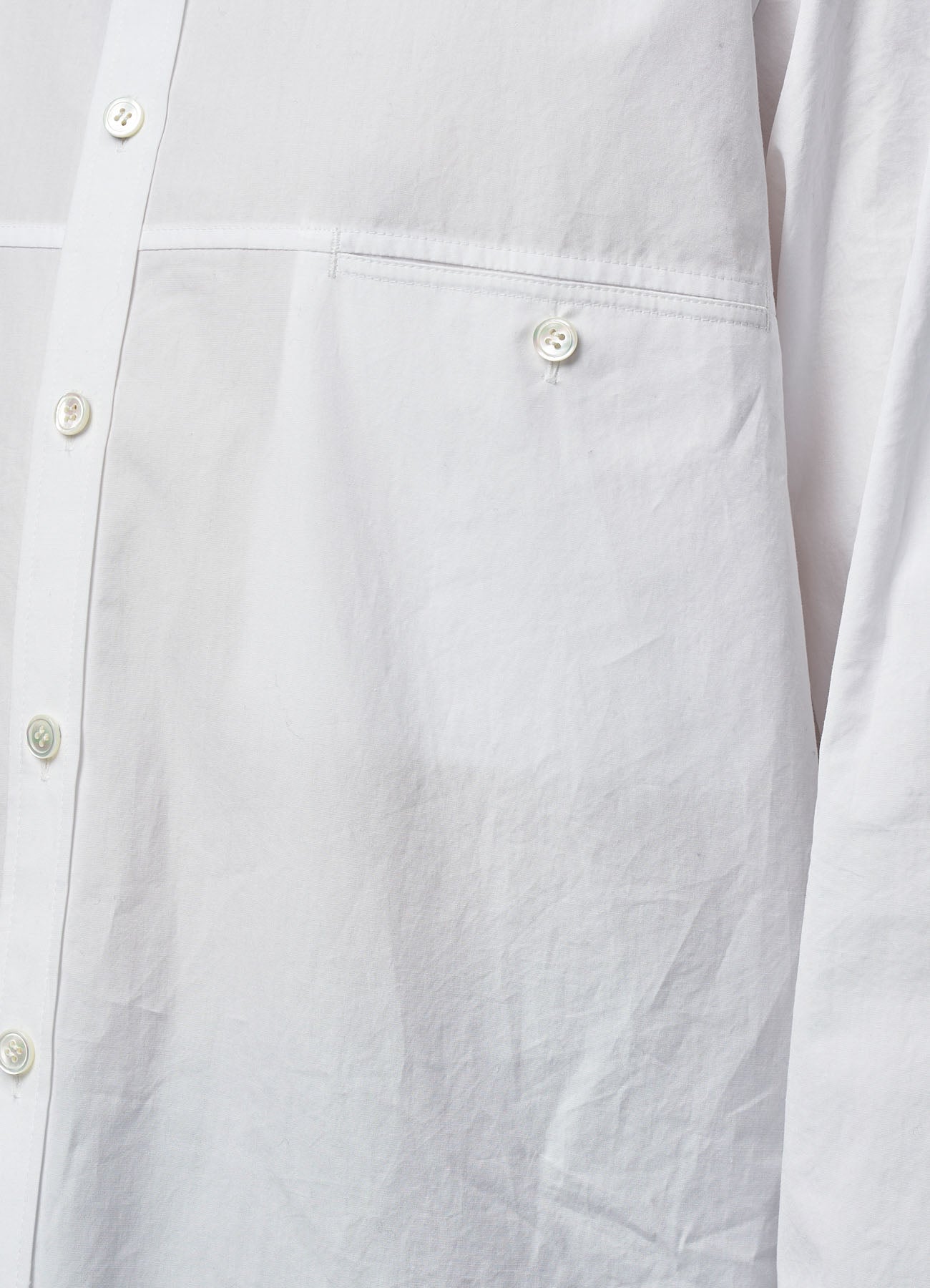 COTTON BROADCLOTH HALF DOUBLE COLLAR SHIRT