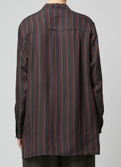 CUPRA STRIPE PIGMENT BLOUSE WITH FLAP POCKET