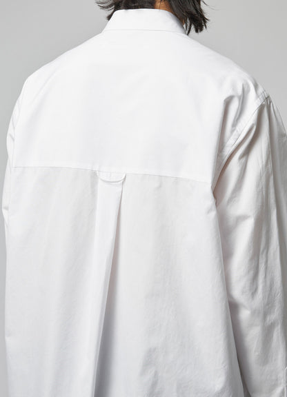 CLASSIC COTTON BROADCLOTH SHIRT WITH WIDE SLEEVE PLACKETS