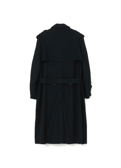 WOOL / NYLON FLANNEL TRENCH COAT