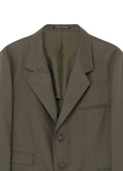 COTTON/POLYESTER TWILL 3-BUTTON JACKET