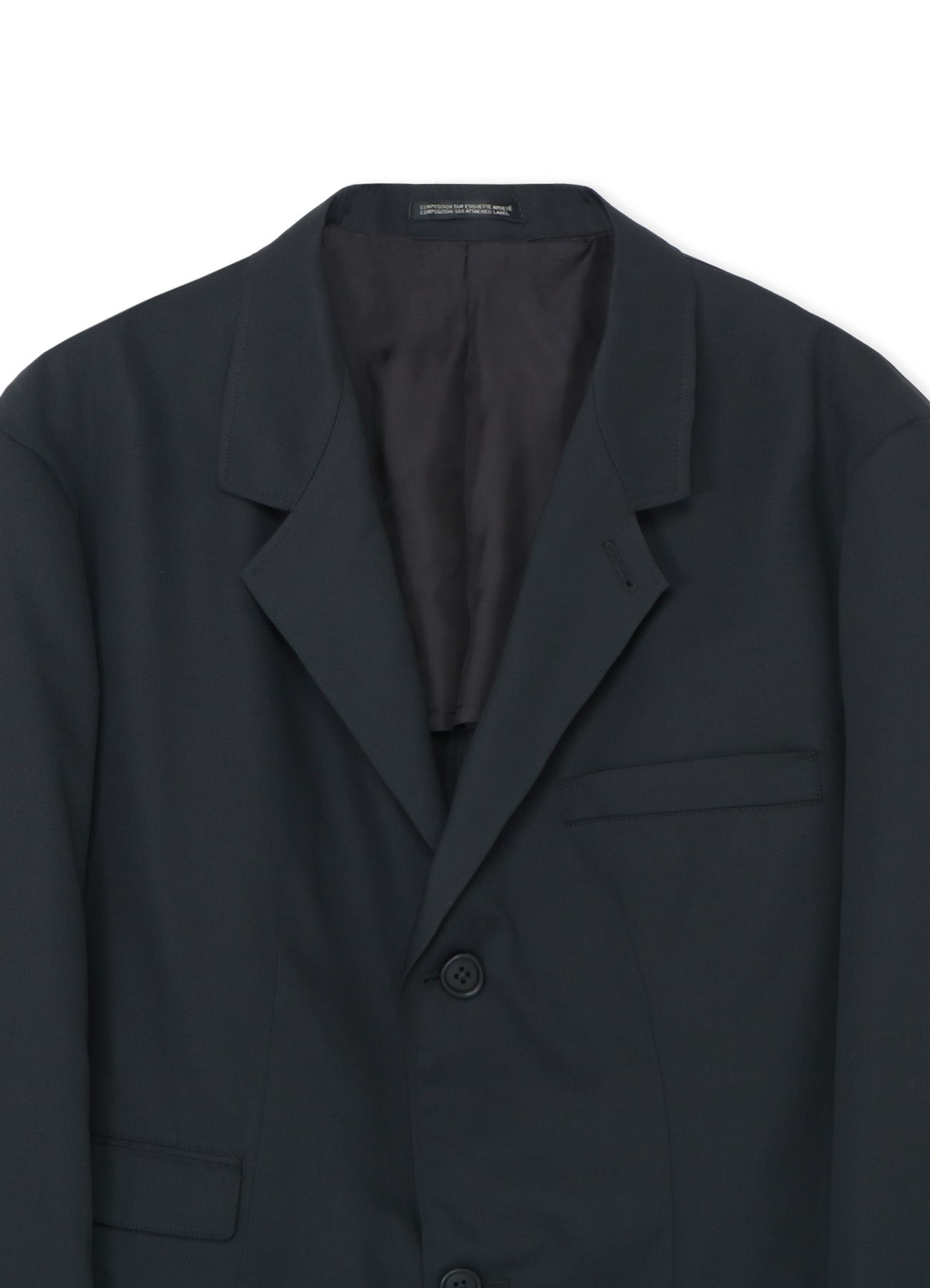 COTTON/POLYESTER TWILL 2-BUTTON JACKET