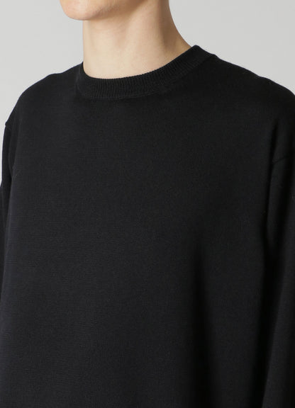 12G JERSEY Y's for men LOGO ROUND NECK KNIT