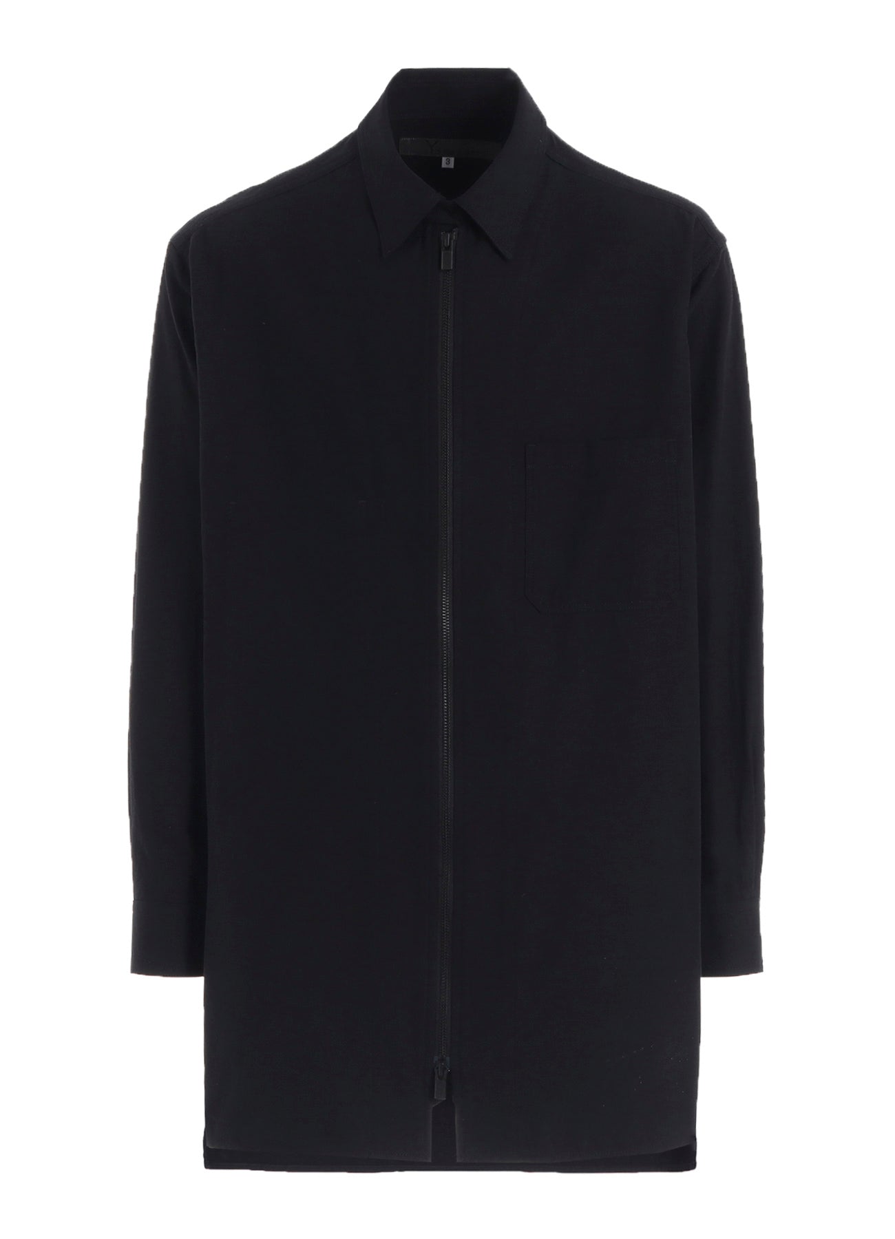 COTTON FLANNEL CHAIN STITCH FRONT ZIP SHIRT