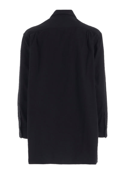 COTTON FLANNEL CHAIN STITCH FRONT ZIP SHIRT