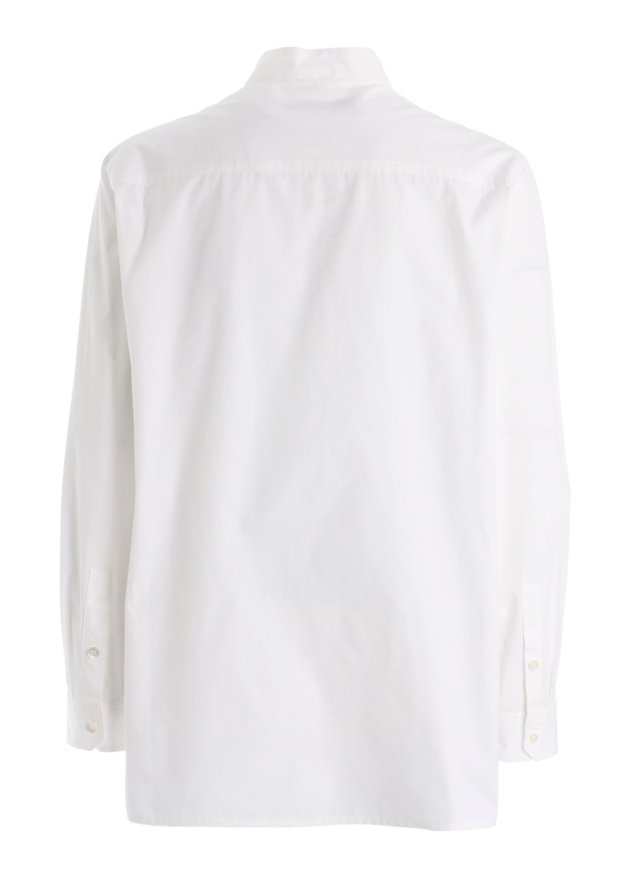 80/2 BROAD CHEST-PANELED STAND-COLLAR BLOUSE
