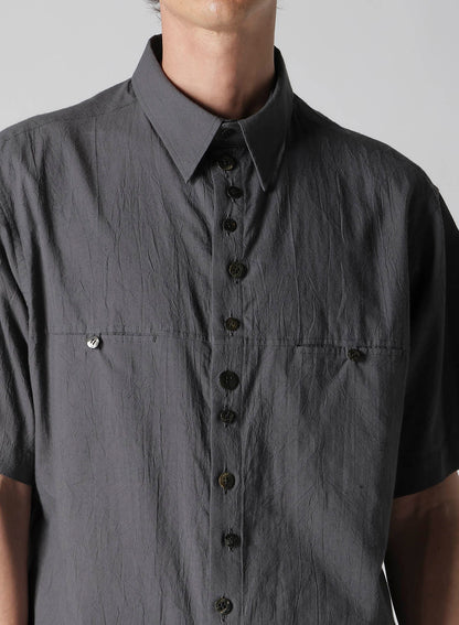 60 WRINKLE LAWN SHORT SLEEVE SHIRT WITH RANDOM BUTTONS