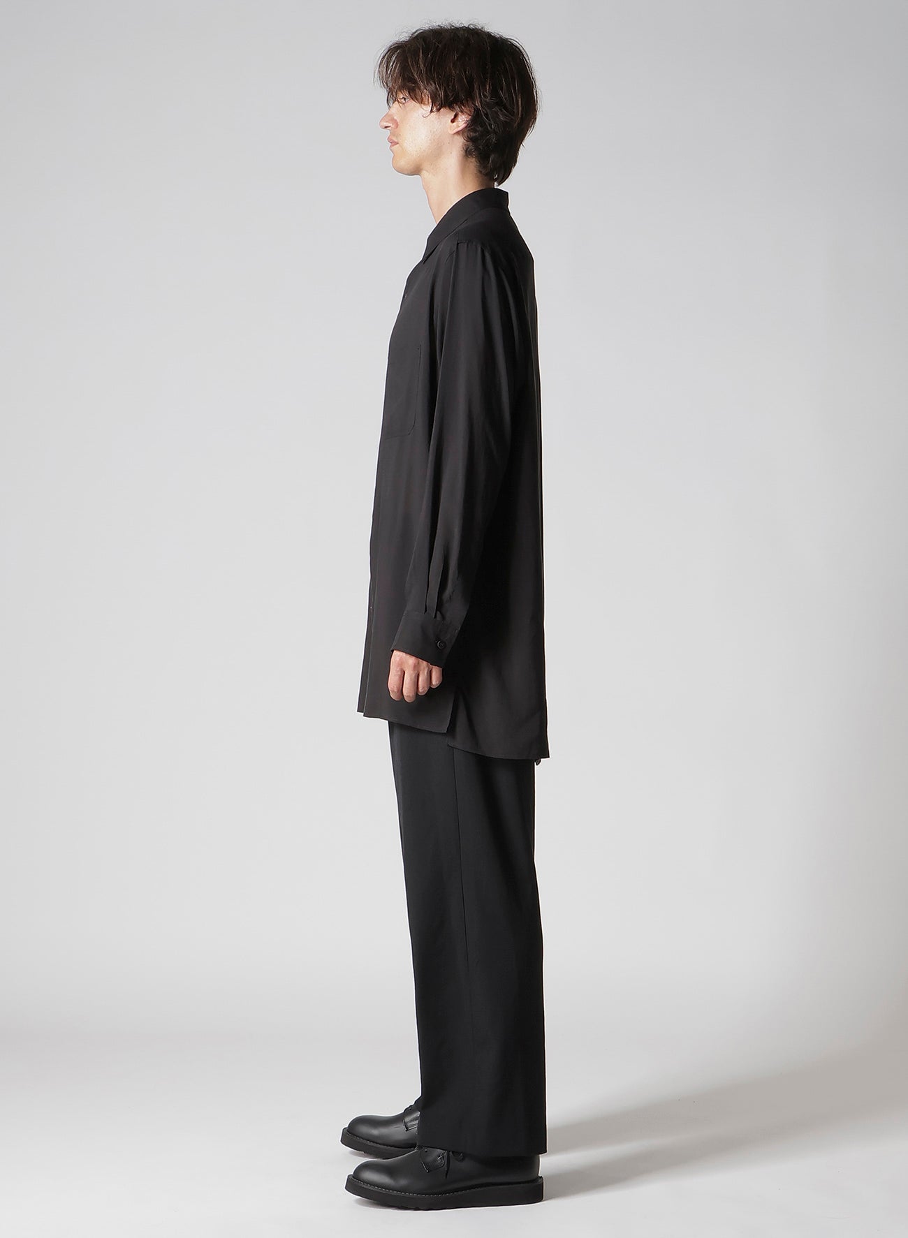 ヨウジヤマモト CELLULOSE LAWN DETACHABLE.C.RS.B CELLULOSE LAWN LONG SHIRT WITH SLEEVE SLITS – THE SHOP YOHJI YAMAMOTO