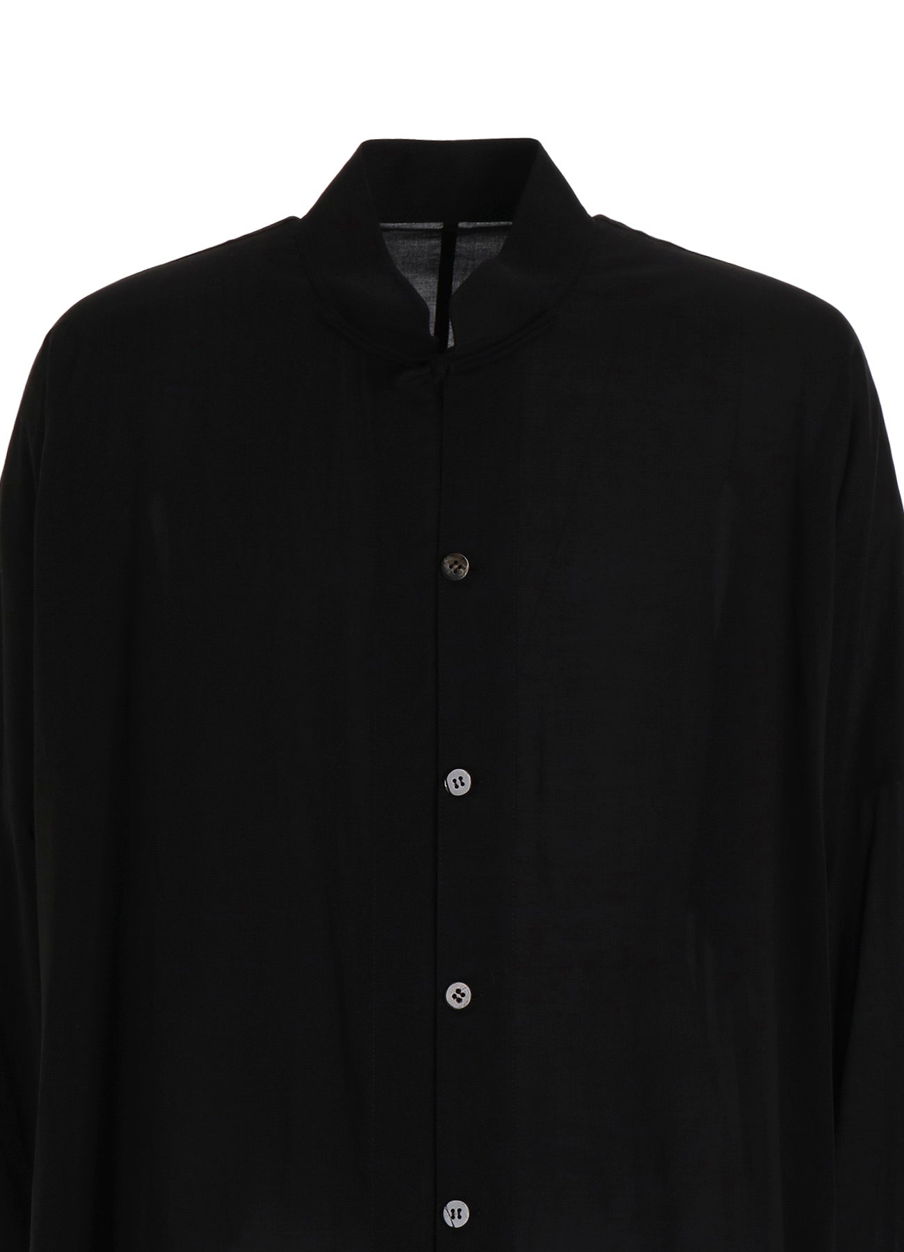 【PIECE UNIQUE】CELLULOSE LAWN FROG BUTTON STAND-COLLAR SHIRT