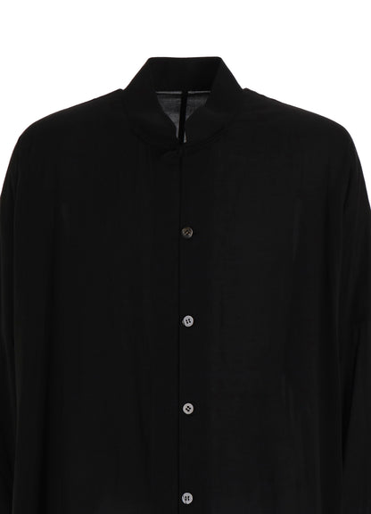 【PIECE UNIQUE】CELLULOSE LAWN FROG BUTTON STAND-COLLAR SHIRT