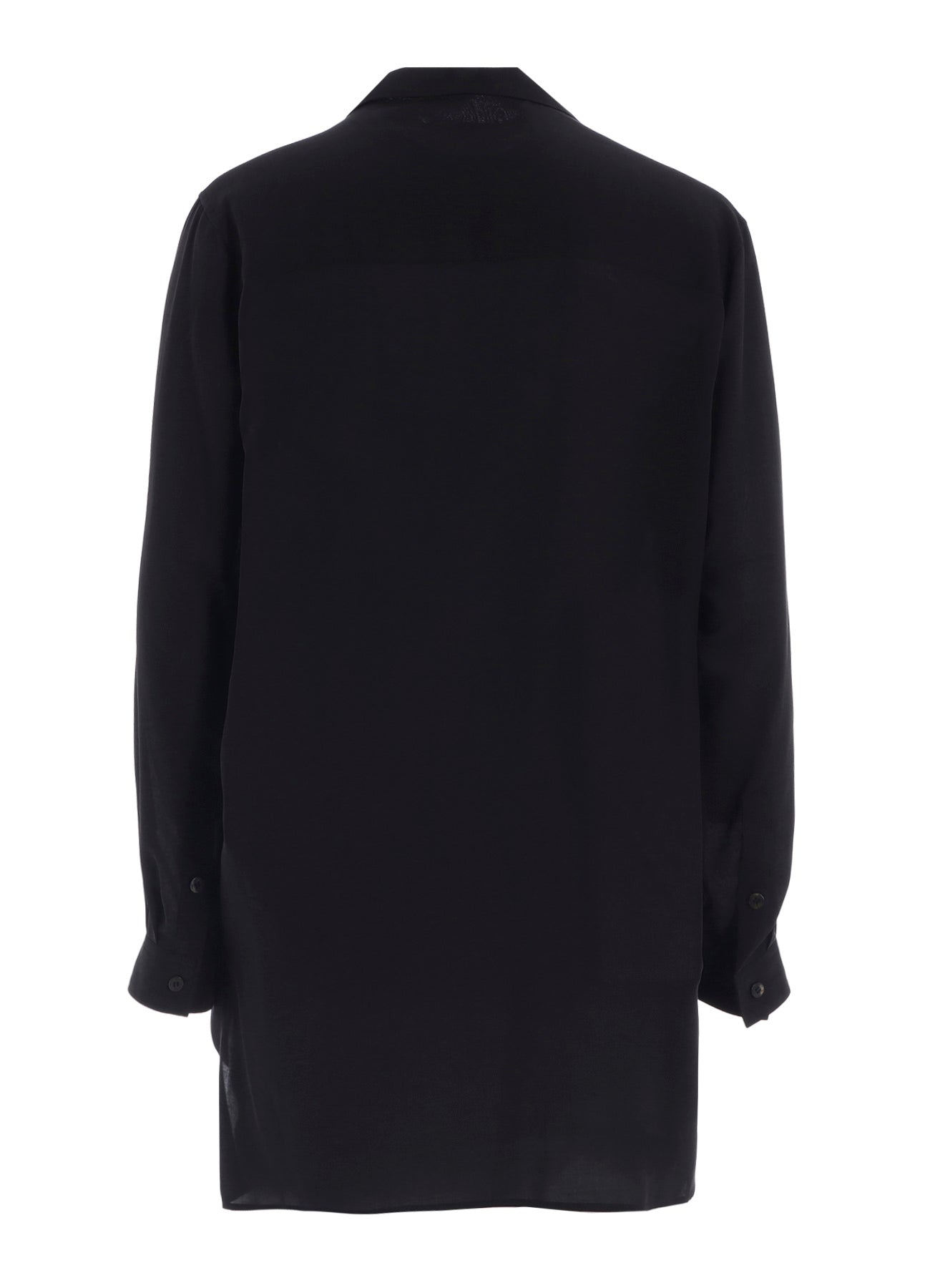 CELLULOSE LAWN OPEN COLLAR LEFT POCKET BLOUSE